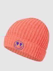 Czapka beanie z domieszką wełny z alpaki od miss goodlife Pomarańczowy - 27
