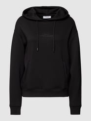 Hoodie met labelprint en kangoeroezak van MOSS COPENHAGEN Zwart - 34