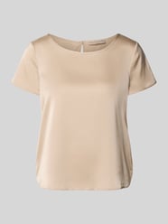 Blouseshirt met ronde hals en afgeronde zoom van Rinascimento Beige - 11