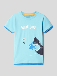 T-Shirt mit Motiv-Print von Blue Seven Türkis - 17