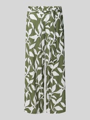 Wide Leg Stoffhose mit Bindegürtel von More & More - 4