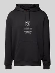 Hoodie mit Label-Print Modell 'Dflohood' von HUGO Schwarz - 3