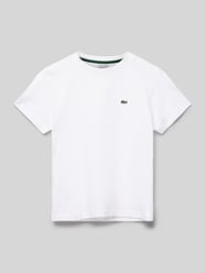 T-Shirt mit Logo-Patch von Lacoste Weiß - 12