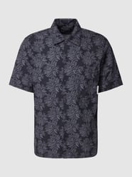 Freizeithemd mit Allover-Muster Modell 'Camp' von Marc O'Polo Blau - 20