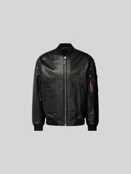 Bomberjacke aus echtem Leder von Dsquared2 Schwarz - 9