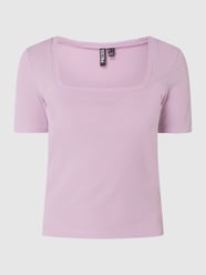 Shirt met geschulpte zoom, model 'Val' van Pieces Paars - 35