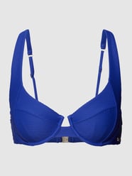 Bikini-Oberteil mit strukturierter Optik von TOMMY HILFIGER Blau - 34