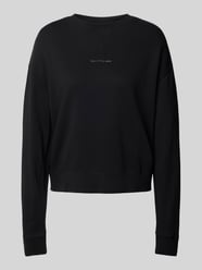 Sweatshirt aus  Wolle mit Label-Print von Marc O'Polo Denim Schwarz - 9