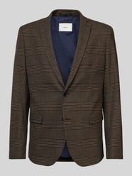 Slim Fit Anzugsakko aus Flanell mit Karomuster Modell 'S.O PURE' von s.Oliver BLACK LABEL Braun - 38