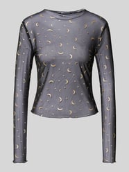 Shirt met lange mouwen en ronde hals, model 'STAR FOIL' van Noisy May - 14