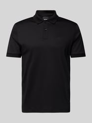 Slim Fit Poloshirt mit kurzer Knopfleiste von BOSS Schwarz - 35