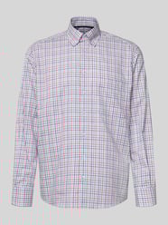 Comfort fit zakelijk overhemd van katoen met kentkraag van ETERNA - 1