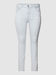 Jeansy PLUS SIZE z wysokim stanem i wyhaftowanym logo model ‘MELANY’ od Tommy Jeans Curve Niebieski - 42