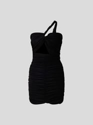 Asymmetrisches Seidenkleid von Magda Butrym Schwarz - 33