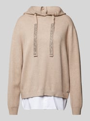 Hoodie mit Label-Detail von ZABAIONE Beige - 44