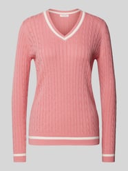 Strickpullover mit gerippten Abschlüssen von Christian Berg Woman Pink - 30