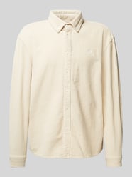 Regular Fit Cordhemd mit Button-Down-Kragen von REVIEW Beige - 35