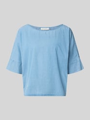 Bluzka o kroju relaxed fit z mieszanki lyocellu w denimowym wyglądzie od Christian Berg Woman - 46