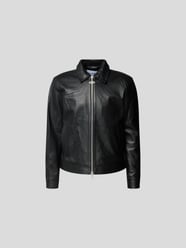 Lederjacke mit Eingrifftaschen von HAN Kjobenhavn Schwarz - 9