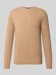 Pullover van kasjmier met geribde boorden van Christian Berg Men Beige - 44