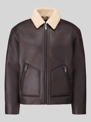 Kunstlederjacke mit Shearlingkragen von ONLY & SONS - 46