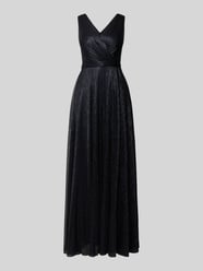 Schimmerndes Abendkleid mit V-Ausschnitt von TROYDEN COLLECTION - 41