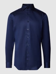 Slim Fit Businesshemd in Premiumqualität von Eterna Blau - 36