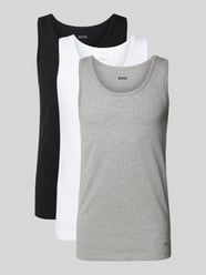 Tank Top mit Label-Detail im 3er-Pack Modell 'Modern' von BOSS Grau - 41