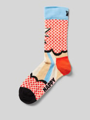 Socken mit Label-Print von Happy Socks Pink - 7