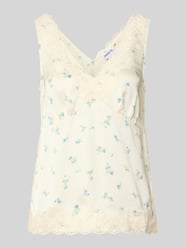 Blusentop aus Viskose mit Spitzenbesatz von Jake*s Casual - 23