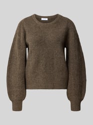 Strickpullover mit Rundhalsausschnitt Modell 'KACHEL' von VILA Beige - 8