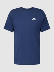 T-Shirt mit Melange-Optik Modell 'CLUB' von Nike Blau - 25