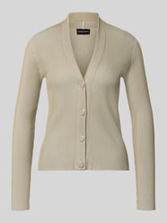 Strickjacke mit V-Ausschnitt und Knopfleiste von Emporio Armani Beige - 10