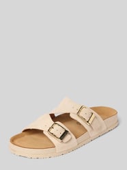 Sandalette aus Leder mit Dornschließe von Tamaris Beige - 39