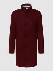 Slim Fit Wollmantel mit Eingrifftaschen Modell 'Hyde Standup' von BOSS Bordeaux - 42