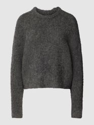 Gebreide pullover met wol, model 'NATHERINE' van Pieces Grijs - 27