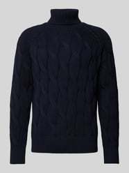 Strickpullover mit Rollkragen Modell 'CALLO' von SELECTED HOMME Blau - 8