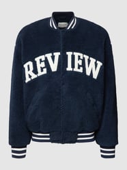 College-Jacke in Teddyfell-Optik von REVIEW Blau / Türkis - 30
