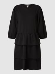 Jurk in laagjeslook, model 'Svea' van ICHI Grijs / zwart - 37