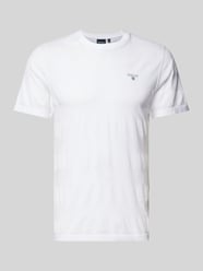 T-Shirt mit Label-Stitching Modell 'STENTON' von Barbour Weiß - 11