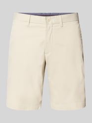 Slim fit korte chino van een mix van katoen en elastaan van Tommy Hilfiger Beige - 5