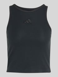 Cropped Tanktop aus Baumwoll-Mix in Feinripp von adidas Sportswear - 22