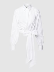 Cropped Bluse mit Bindegürtel Modell 'CAMILLUS' von Lauren Ralph Lauren Weiß - 9