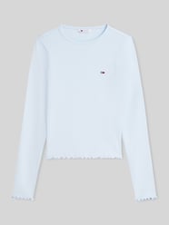 Bluzka z długim rękawem o kroju slim fit z mieszanki bawełny od Tommy Jeans - 43