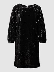 Minikleid mit Paillettenbesatz von More & More Schwarz - 22