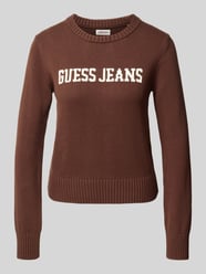 Strickpullover mit Logo und Rundhalsausschnitt von GUESS Jeans - 9