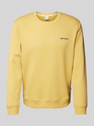 Sweatshirt mit Label-Stitching Modell 'DAMIAN' von Pepe Jeans Gelb - 1