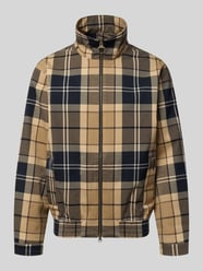 Regular Fit Bomberjacke aus Viskosemix Modell 'Tartan Showerproo' von Barbour Beige - 41