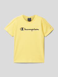 T-Shirt mit Label-Print von CHAMPION Gelb - 35