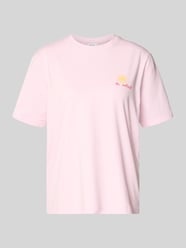 T-Shirt mit Stitching Modell 'NORA' von VILA Pink - 38
